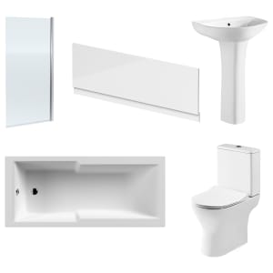 Balterley 1700mm Straight Shower Bath Bundle - Quinn Ceramics