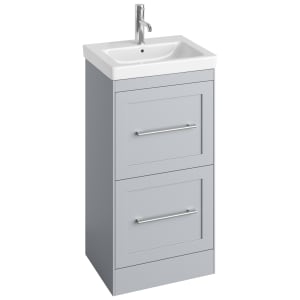 Concept Stone Grey Shaker Freestanding Vanity Unit & Basin - 450mm