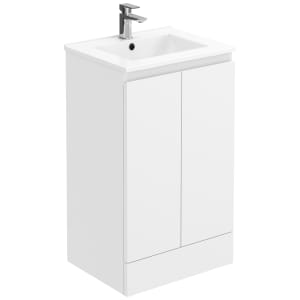 Halite Waterproof White Vanity Unit with Basin - 500mm