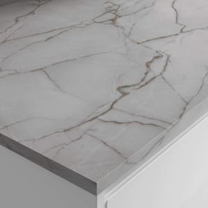 Marmo Puro Square Edge Laminate Worktop - 3000 x 610 x 22mm