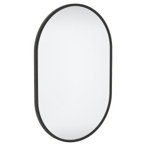 Sensio Archie Black Pill Shaped Bathroom Mirror - 600 x 400mm