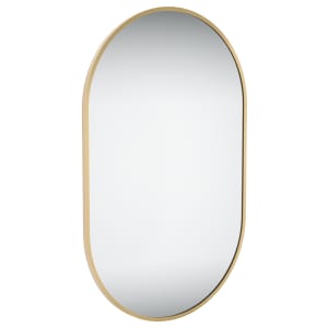 Sensio Archie Brass Pill Shaped Bathroom Mirror - 800 x 500mm