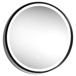 Sensio Byron Colour Changing Matt Black Round LED Mirror - 600mm