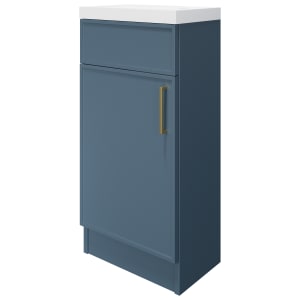 Wickes Haven Misty Blue Freestanding Vanity Unit & Haven Basin - 840 x 400mm
